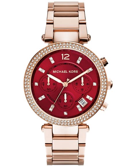 michael kors parker watch macys|Michael Kors parker chronograph watch.